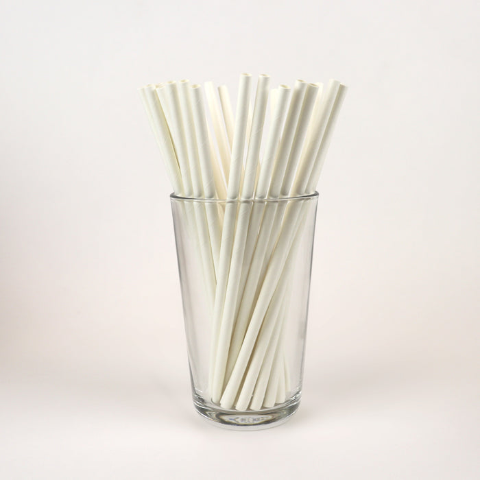 *Sale: White Standard Straws, Unwrapped - 7.75" (Case of 5000, no Inner Box)