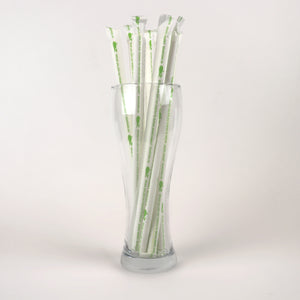 White Milkshake Straws, Wrapped - 10.25" (Case of 4,320)