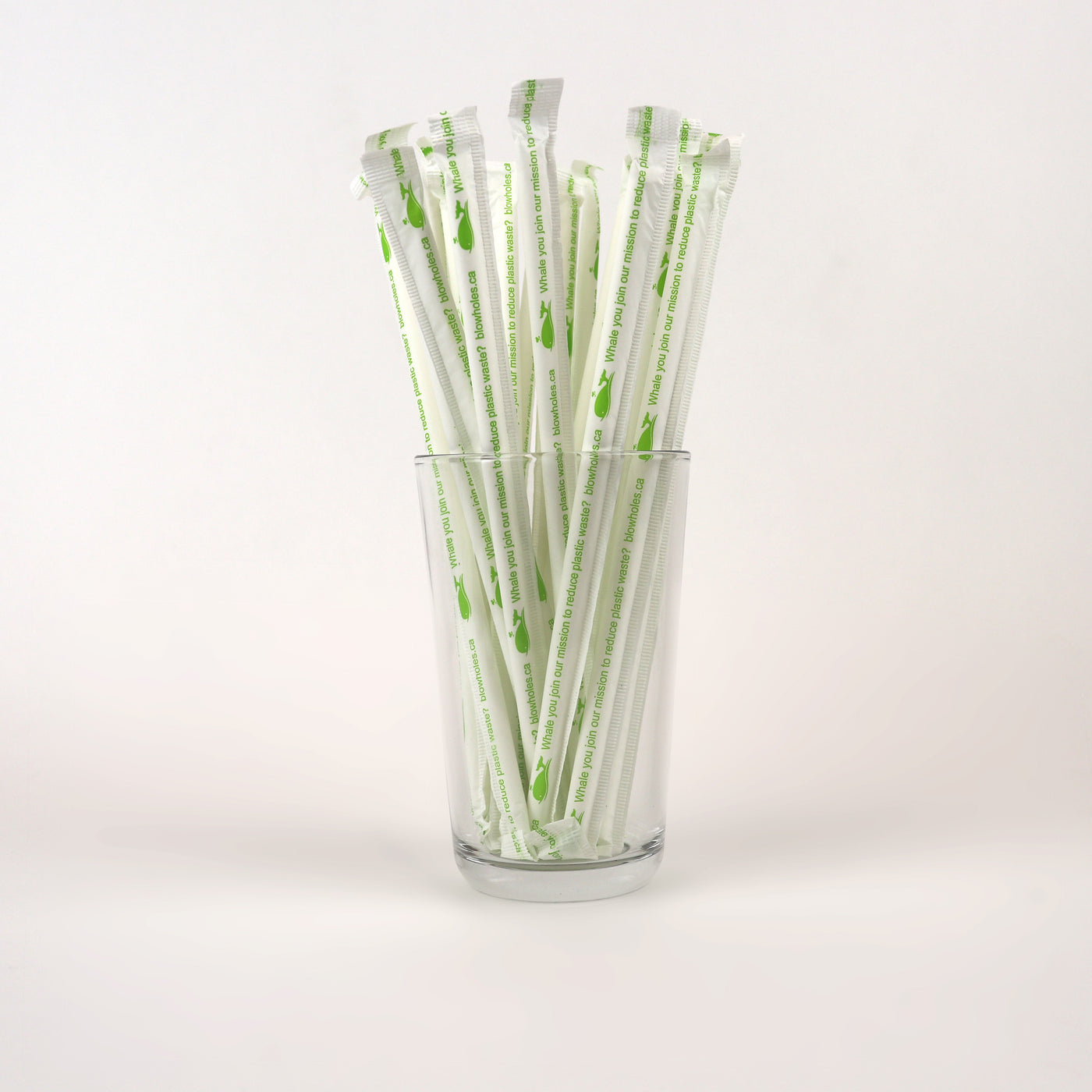 White 7.75 Standard Paper Straws, Wrapped, Box of 250 – Blowholes