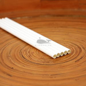 White Standard Straws, Unwrapped - 7.75" (Case of 15,840)